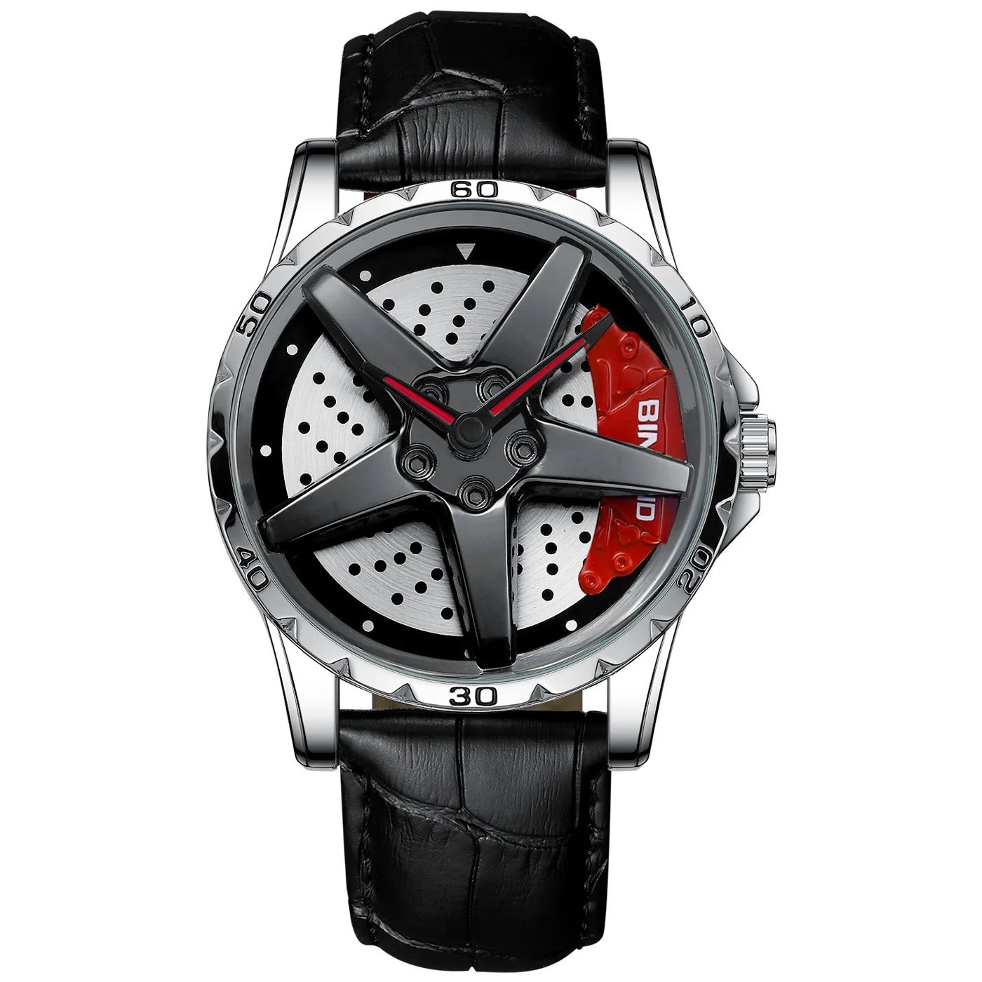 Creative locomotive engine brake caliper men's quartz watch car wheel dial modification when running sub engine wheel concept
Creative locomotive engine brake caliper men's quartz watch car wheel dial modification when running sub engine wheel concept
