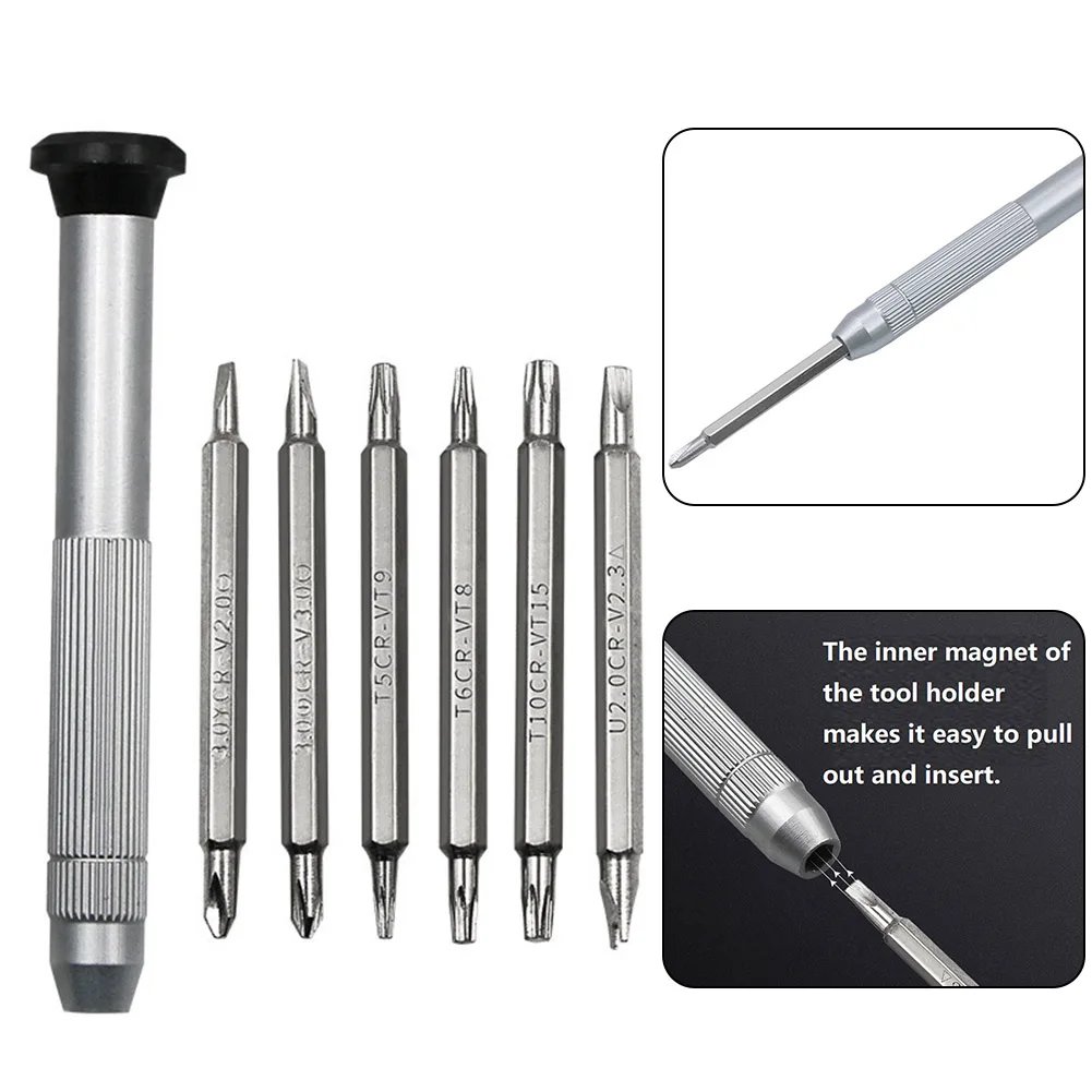 7Pcs 7 In 1 Screwdriver Plum Blossom Computer Tool Kit Alloy Steel 83mm Multifunctional Workshop Equipment Hand Tool Accessories
7Pcs 7 In 1 Screwdriver Plum Blossom Computer Tool Kit Alloy Steel 83mm Multifunctional Workshop Equipment Hand Tool Accessories