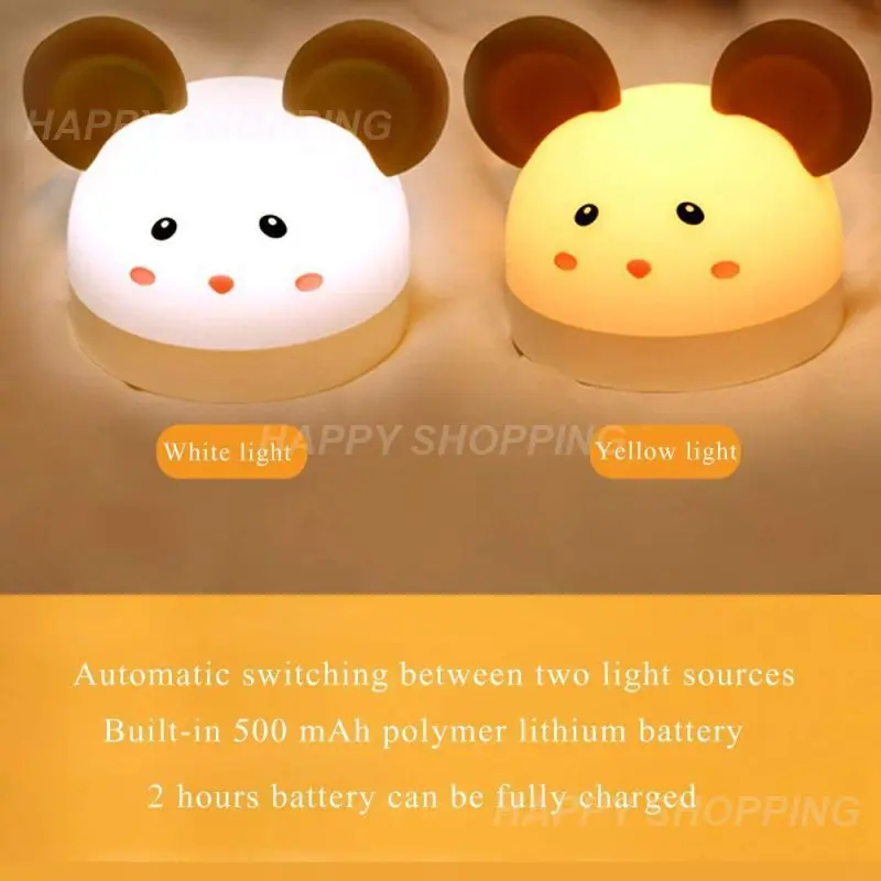

Силиконовые часы-будильник в виде мыши, милые электронные цифровые часы для обучения ночью