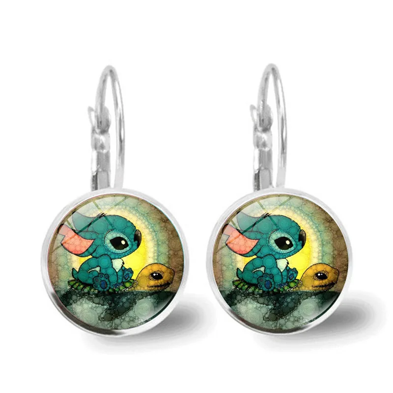 New animation Stitch turtle time gemstone earrings with accessories round silver earrings earrings jewelry birthday gift
New animation Stitch turtle time gemstone earrings with accessories round silver earrings earrings jewelry birthday gift