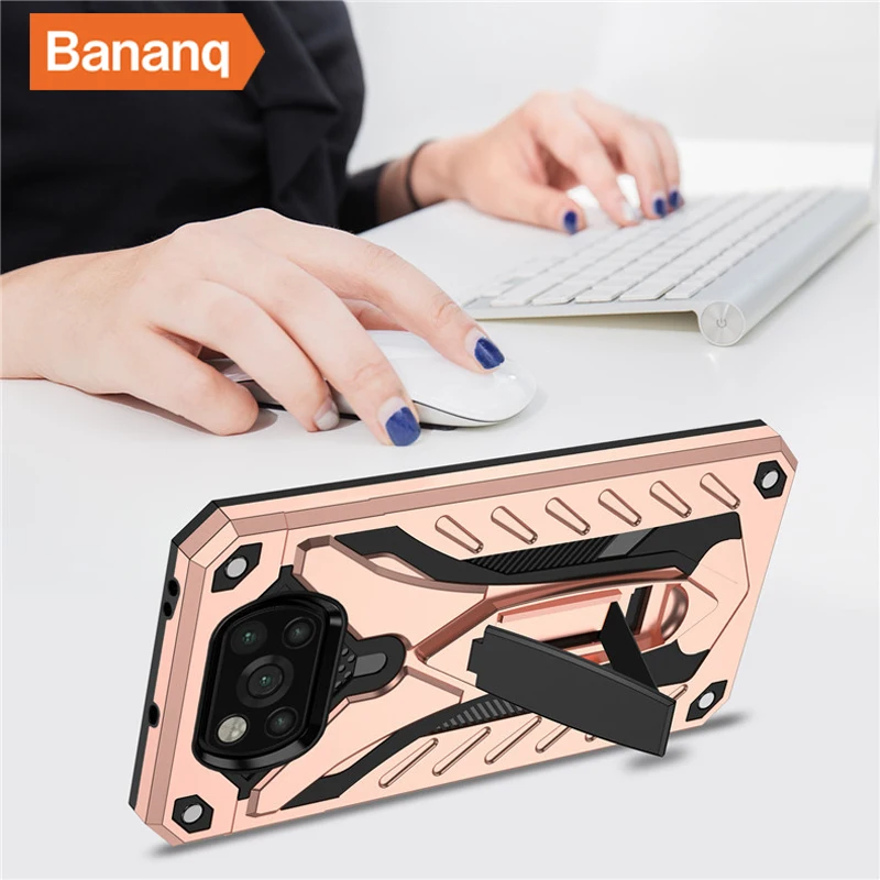 

Bananq Shockproof Case For Xiaomi 11T 11 Lite 10T 12S 12X 12 Max 2 Stand Cover For Redmi 10 Prime 10A 9 9A 9C 8A Pro 6 6A 5A 4A