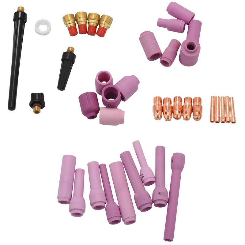 TIG Gas Lens Collet Body Assorted Size Kit Fit SR WP 9 20 25 TIG Welding Torch 46pcs
TIG Gas Lens Collet Body Assorted Size Kit Fit SR WP 9 20 25 TIG Welding Torch 46pcs