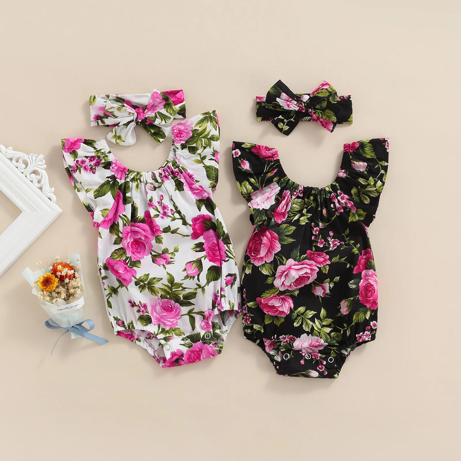 Summer Newborn Girls Jumpsuit Cotton Sleeveless Toddler Baby Girl Floral Romper Headband Baby Clothing
Summer Newborn Girls Jumpsuit Cotton Sleeveless Toddler Baby Girl Floral Romper Headband Baby Clothing
