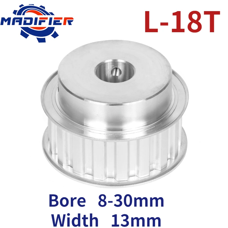 BF Type 18 Teeth L Timing Pulley Hole 8/10/12/12.7/14/15/16/17/18/19/20/22/24/25/28/30mm For Width 13mm
BF Type 18 Teeth L Timing Pulley Hole 8/10/12/12.7/14/15/16/17/18/19/20/22/24/25/28/30mm For Width 13mm