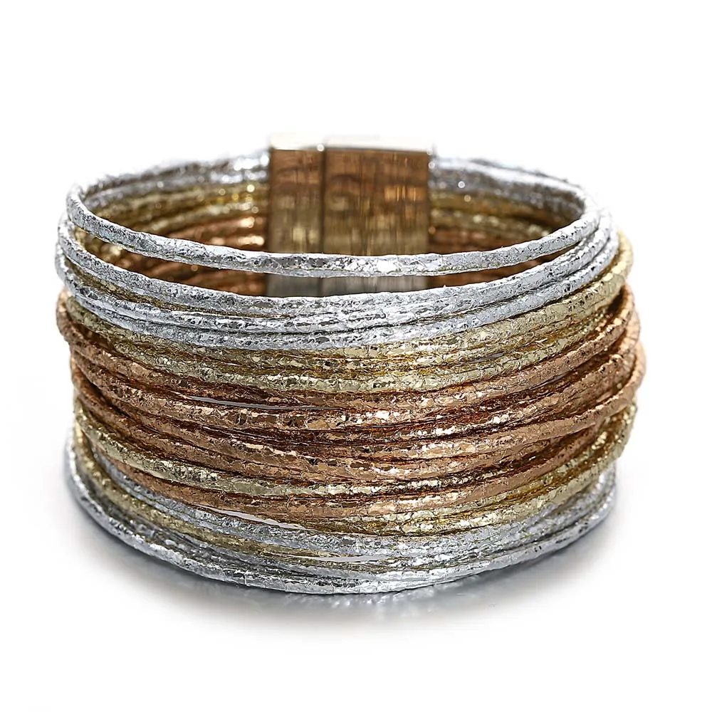 ALLYES Vintage Triple Color Leather Bracelet for Women Charm Glitter Filled Slim Strips Bangles & Bracelets Party Jewelry
ALLYES Vintage Triple Color Leather Bracelet for Women Charm Glitter Filled Slim Strips Bangles & Bracelets Party Jewelry