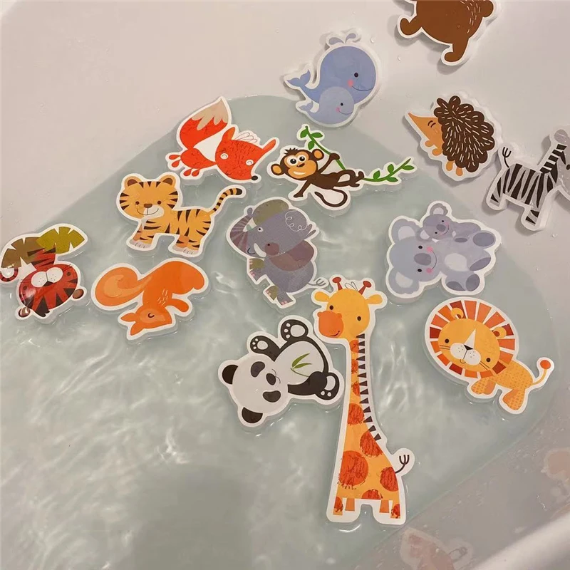 

Animal Bath Toys for Kids Baby Shower Toys for Boys Girls Infant 6-18 Months Non-Toxic Foam Educational Floating Water Toys Gift