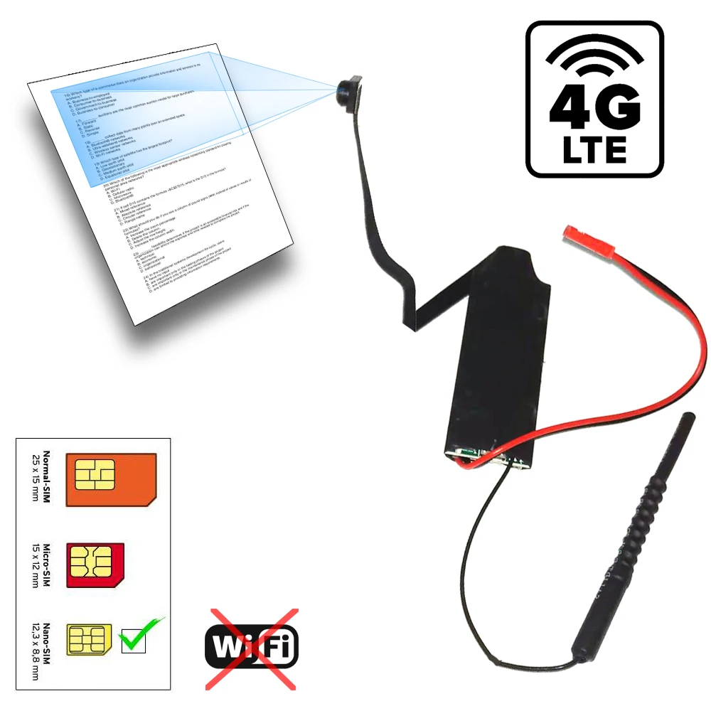 4G SIM Card IP Camera With External Battery Portable 1080p Full HD With Focus For Short (Reading) Distance Exam
4G SIM Card IP Camera With External Battery Portable 1080p Full HD With Focus For Short (Reading) Distance Exam