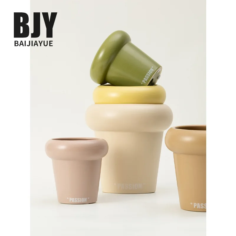 Nordic Fat Circle Ceramic Flowerpot Modern Creative Multi-color Home Niche Desktop Indoor Basin
Nordic Fat Circle Ceramic Flowerpot Modern Creative Multi-color Home Niche Desktop Indoor Basin