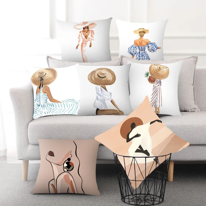 Elife Stylish Hatted Lady Pattern Cushion Cover Modern Living Room Decoration Pillow Case for Sofa Polyester Pillowcase 18*18in
Elife Stylish Hatted Lady Pattern Cushion Cover Modern Living Room Decoration Pillow Case for Sofa Polyester Pillowcase 18*18in