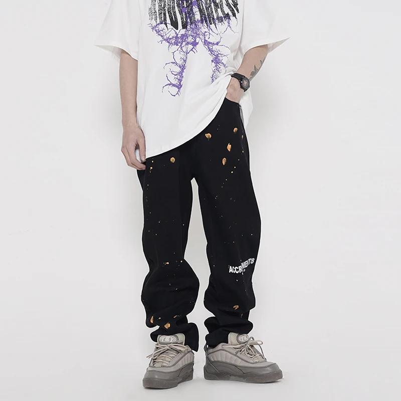 Harajuku Painted Letter Streetwear Retro Mens Jeans Straight Spring Loose Casual Denim Trousers Oversize Hip Hop Baggy Pants
Harajuku Painted Letter Streetwear Retro Mens Jeans Straight Spring Loose Casual Denim Trousers Oversize Hip Hop Baggy Pants