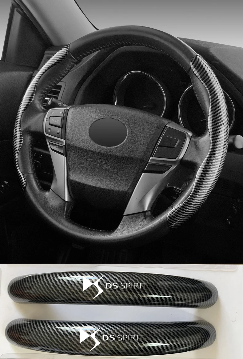 1 Pair of Slim Carbon Fiber Pattern Anti-Slip Steering Wheel Covers for DS SPIRIT DS3 DS4 DS4S DS5 DS 5LS DS6 DS7 
1 Pair of Slim Carbon Fiber Pattern Anti-Slip Steering Wheel Covers for DS SPIRIT DS3 DS4 DS4S DS5 DS 5LS DS6 DS7