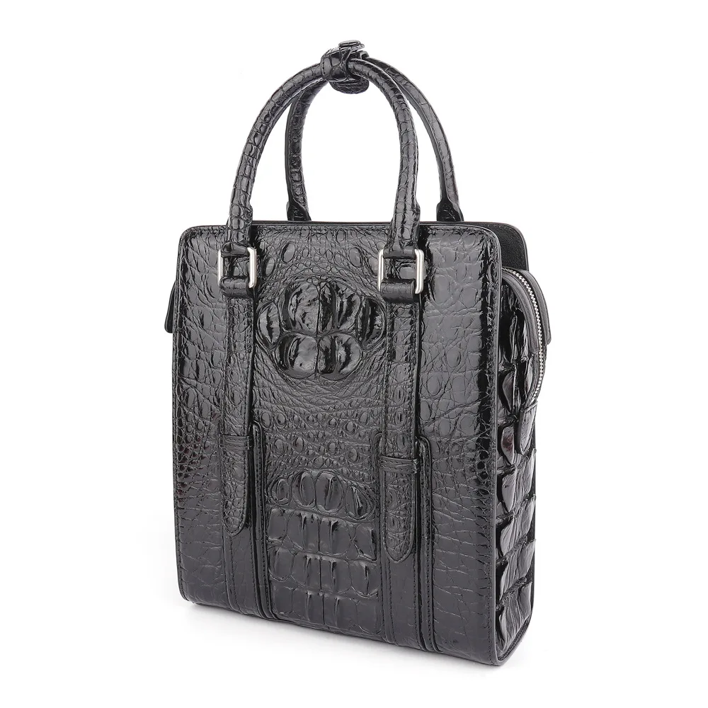 

2022 New Code Lock Crocodile Skin Men's Briefcase Genuine Leather Business Handbag For Man Large Capacity Vertical Bag 45