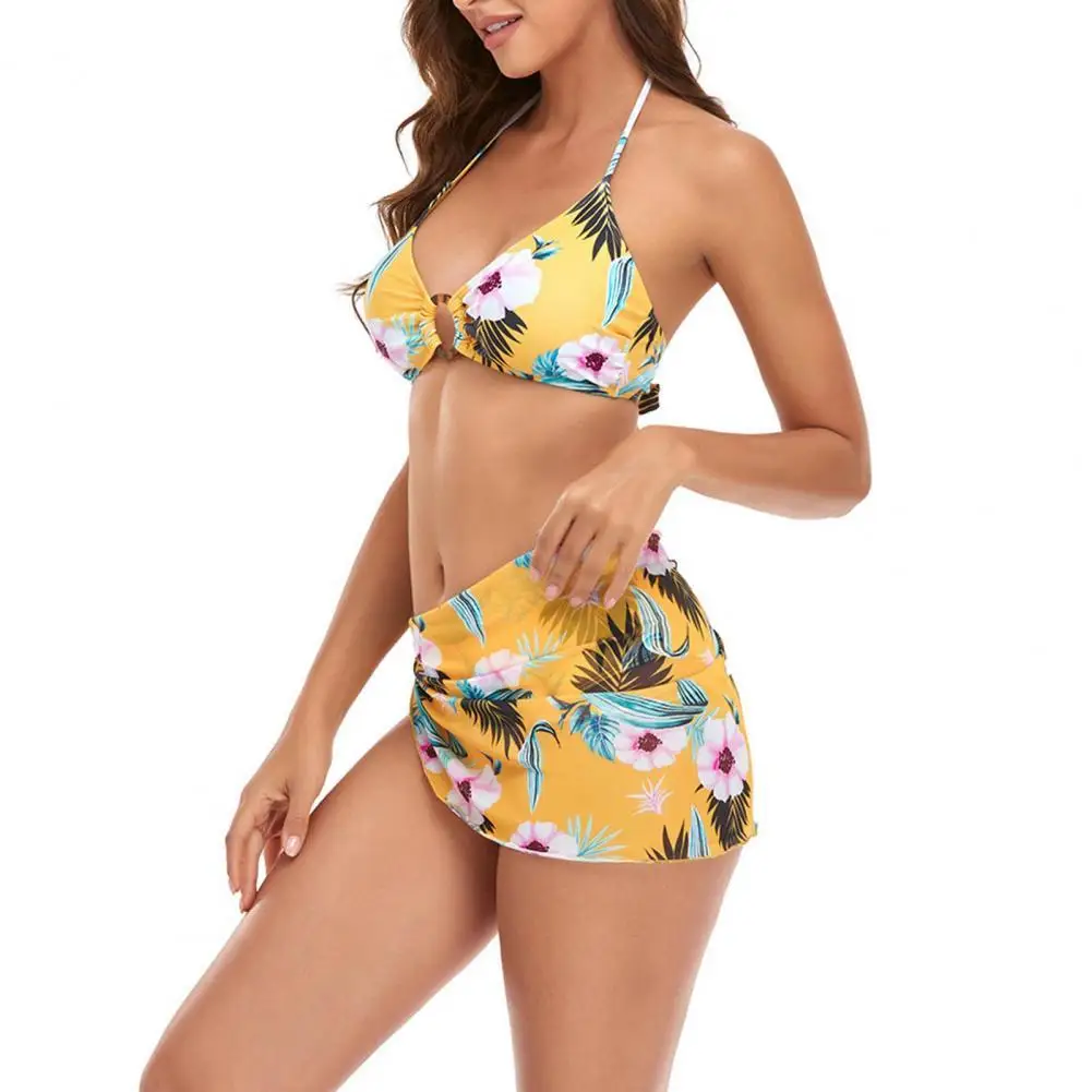 3Pcs/Set Bathing Suit Stylish Summer Bikini Set with Wrap Skirt Padded Beach Accessory Swimsuit
3Pcs/Set Bathing Suit Stylish Summer Bikini Set with Wrap Skirt Padded Beach Accessory Swimsuit