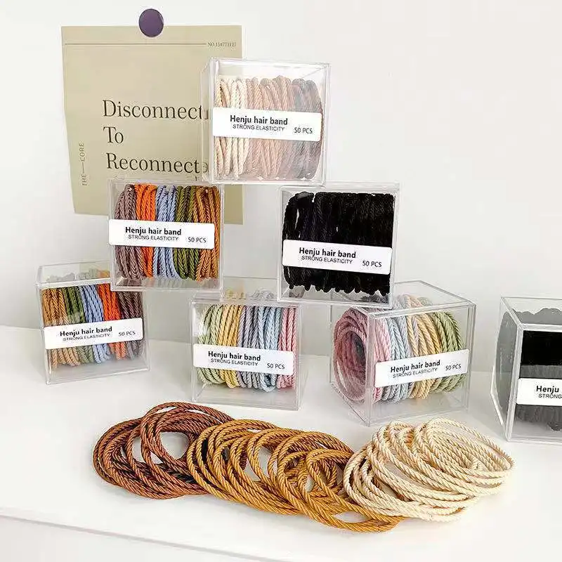 50Pcs/box Mix Color Elastic Hair Bands Rubber Bands Simple Scrunchies For Women Girl High Elasticity Hair Ties Hair Accessories
50Pcs/box Mix Color Elastic Hair Bands Rubber Bands Simple Scrunchies For Women Girl High Elasticity Hair Ties Hair Accessories