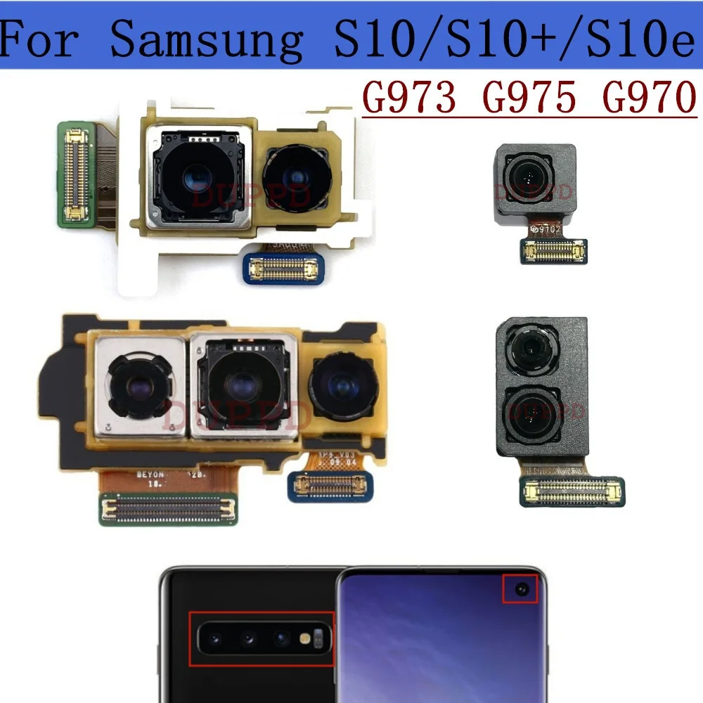 Original Back / Front Camera For Samsung Galaxy S10+Plus S10E G970F G973F G975F Rear Back Main Camera Flex Cable
Original Back / Front Camera For Samsung Galaxy S10+Plus S10E G970F G973F G975F Rear Back Main Camera Flex Cable