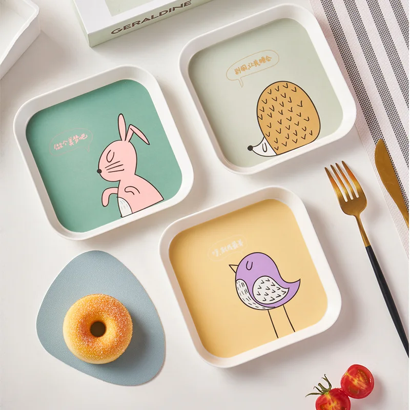 Plastic Tray Korean Cartoon Multifunction Snack Cake Fruit Plate Spit Bone Dish Small Disk Home Kitchen Accessories Supplies
Plastic Tray Korean Cartoon Multifunction Snack Cake Fruit Plate Spit Bone Dish Small Disk Home Kitchen Accessories Supplies