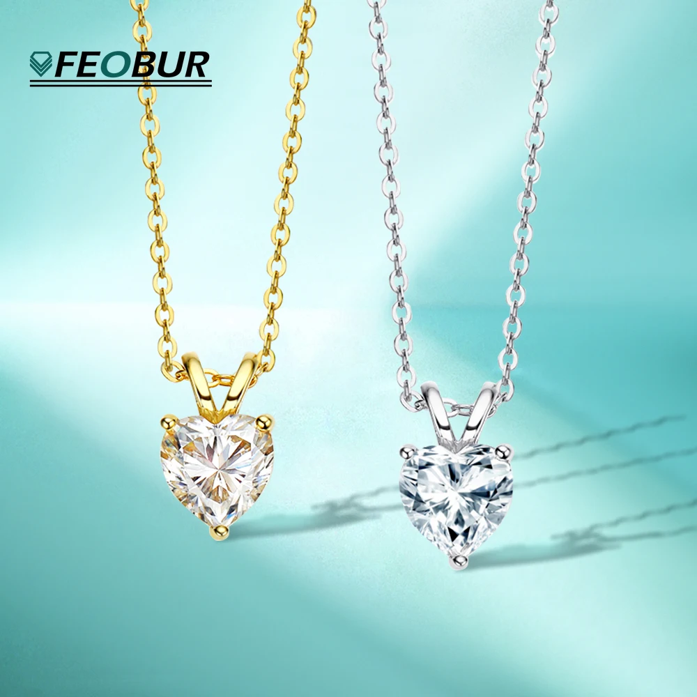 1 Carat Heart Pendant Necklace 100% 925 Sterling Silver Plated 18K Gold Sparkling Moissanite Diamond Fine Jewelry for Women
1 Carat Heart Pendant Necklace 100% 925 Sterling Silver Plated 18K Gold Sparkling Moissanite Diamond Fine Jewelry for Women