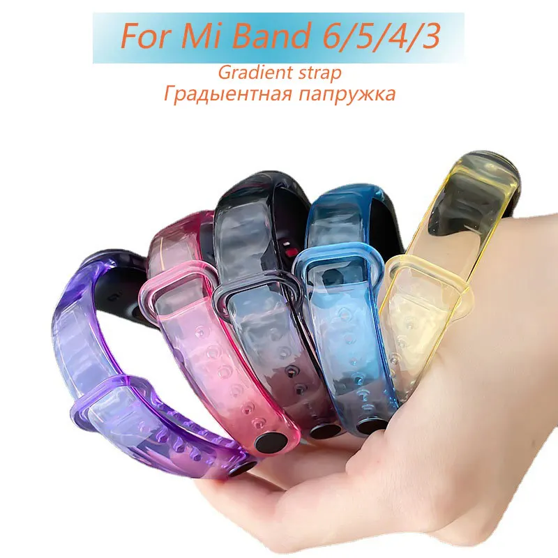 Новый модный прозрачный ремешок для часов Xiaomi Mi Band6 3 5 4 ремешок силиконовый сменный для Xiaomi Mi Band5 4 3 6 градиентный с
Новый модный прозрачный ремешок для часов Xiaomi Mi Band6 3 5 4 ремешок силиконовый сменный для Xiaomi Mi Band5 4 3 6 градиентный с