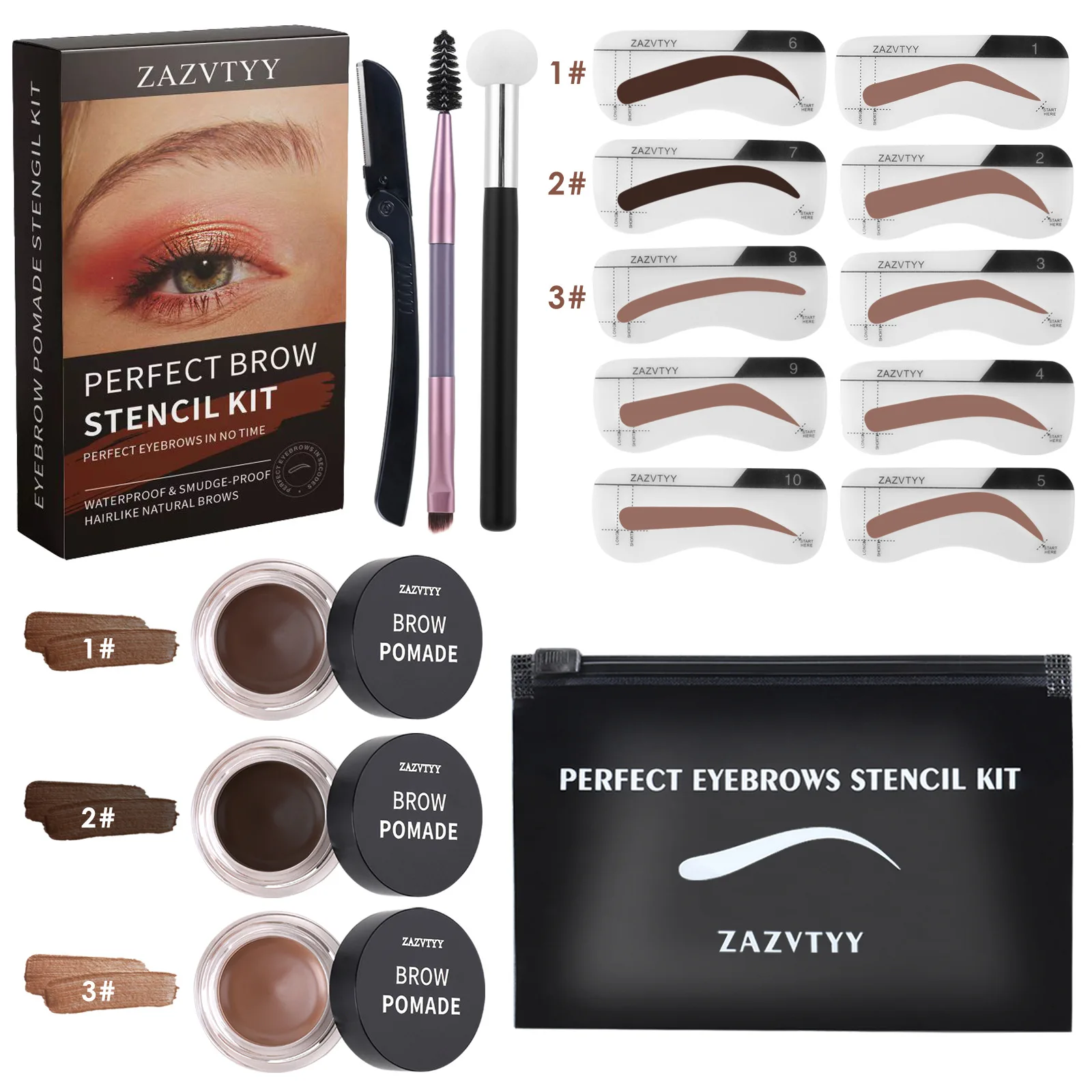 All in 1 Eyebrow Kit Stamp Set Professional 2022 Stick Hairline Contour Waterproof Stencil Eyebrow Stanp Template Tint Eye Brow
All in 1 Eyebrow Kit Stamp Set Professional 2022 Stick Hairline Contour Waterproof Stencil Eyebrow Stanp Template Tint Eye Brow
