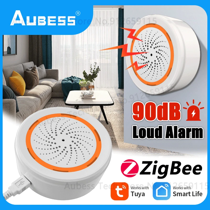 AUBESS Tuya ZigBee Siren Alarm Smart Home Security Protection 90dB Sound Light Alarm System Work With Smart Life Zigbee Gateway
AUBESS Tuya ZigBee Siren Alarm Smart Home Security Protection 90dB Sound Light Alarm System Work With Smart Life Zigbee Gateway