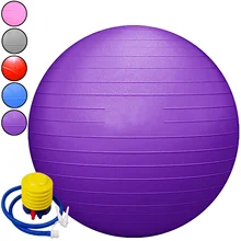 Pilates Yoga Ball,Stability Ball Anti-Slip Anti-Burst Workout Ball with Pump, Balance for Office,Home,Gym,Pregnant Woman