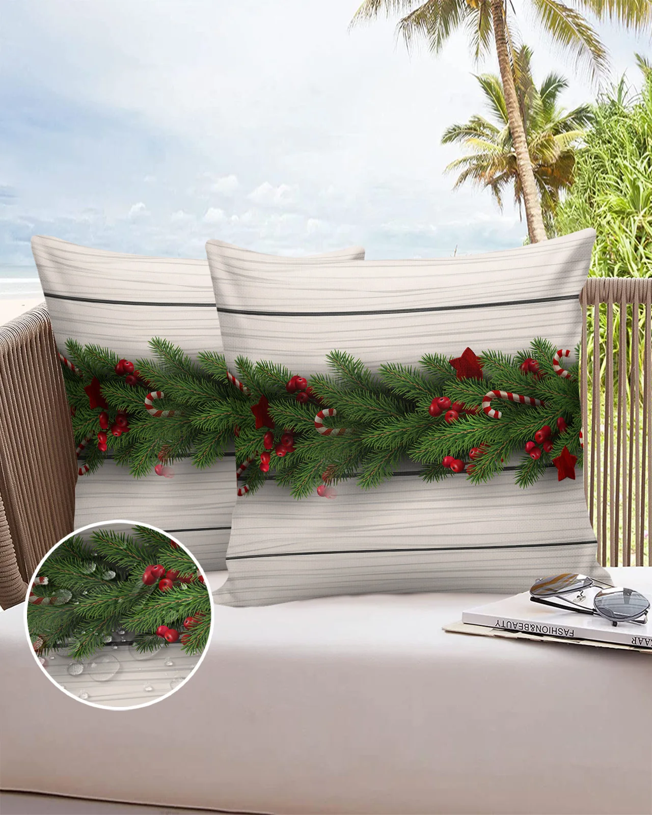 2/4PCS Outdoor Cushion Cover Christmas Pine Needle Candy Vintage Wood Grain Throw Pillow Cover Case Home Decoration Pillowcase
2/4PCS Outdoor Cushion Cover Christmas Pine Needle Candy Vintage Wood Grain Throw Pillow Cover Case Home Decoration Pillowcase