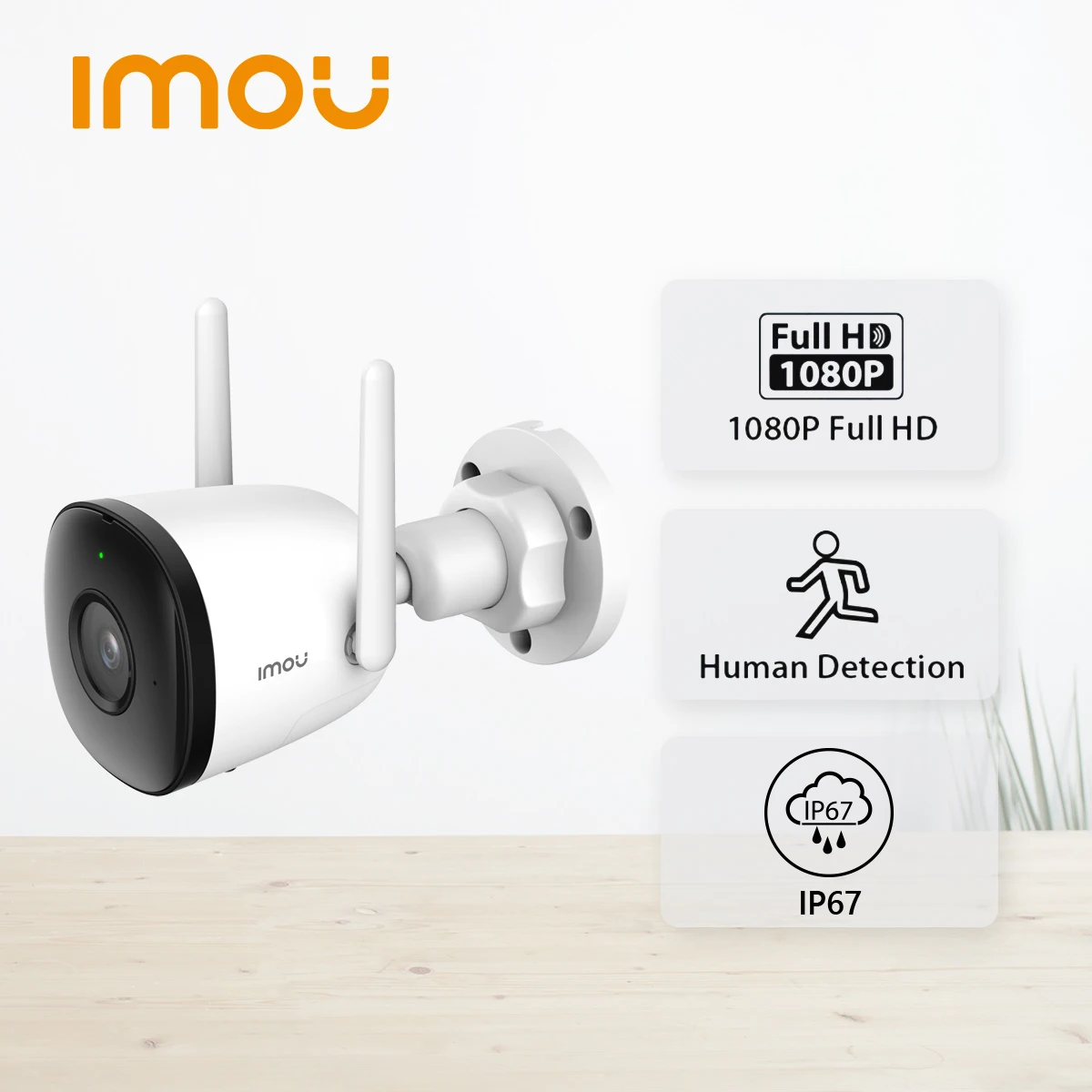 IMOU 2MP цилиндрическая 2C Wi-Fi камера с двойной антенной уличное ночное видение IP67 Погодостойкая аудиозапись AI Обнаружение человека
IMOU 2MP цилиндрическая 2C Wi-Fi камера с двойной антенной уличное ночное видение IP67 Погодостойкая аудиозапись AI Обнаружение человека