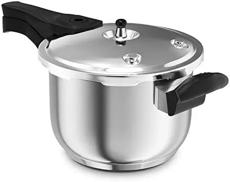 Cooker Stainless Steel 6 Qt, Commercial Stove Top Pressure Cooker Pot Used for Pressure Foodie or Steaming, Compatible with Gas
Cooker Stainless Steel 6 Qt, Commercial Stove Top Pressure Cooker Pot Used for Pressure Foodie or Steaming, Compatible with Gas