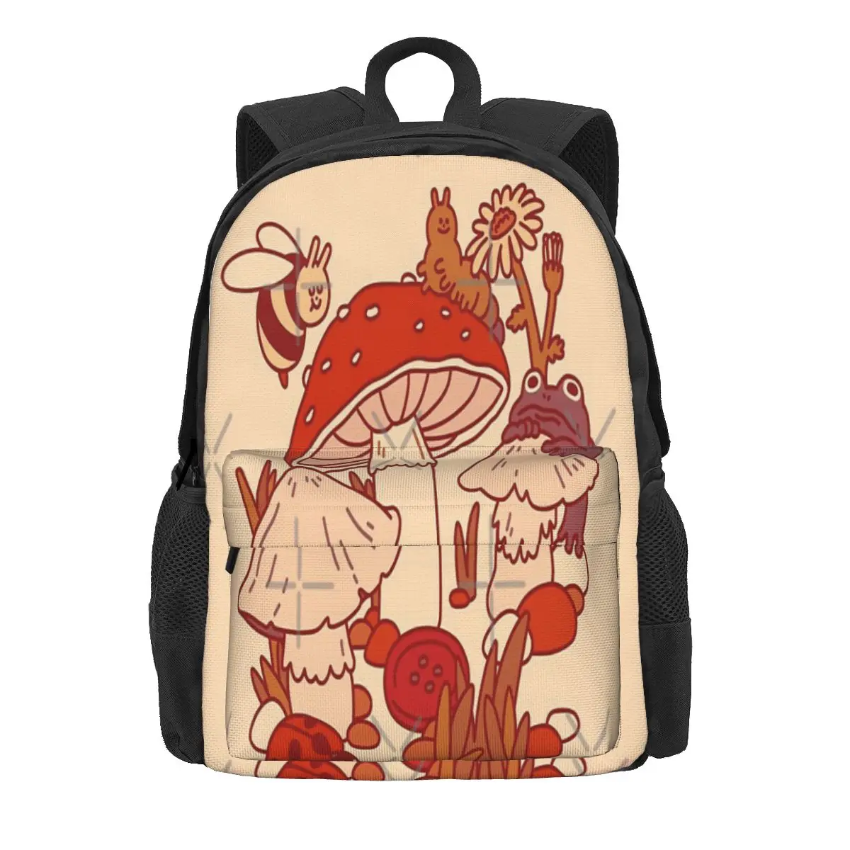 

Mushrooms & Tiny Friends Backpacks Men's Backpacks Bags For Women Own Design Personalised Women's Backpack