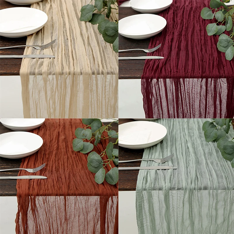 Semi-Sheer Gauze Table Runner Sage Cheesecloth Table Setting Dining Vintage Wedding Party Christmas Banquets Arches Cake Decor
Semi-Sheer Gauze Table Runner Sage Cheesecloth Table Setting Dining Vintage Wedding Party Christmas Banquets Arches Cake Decor