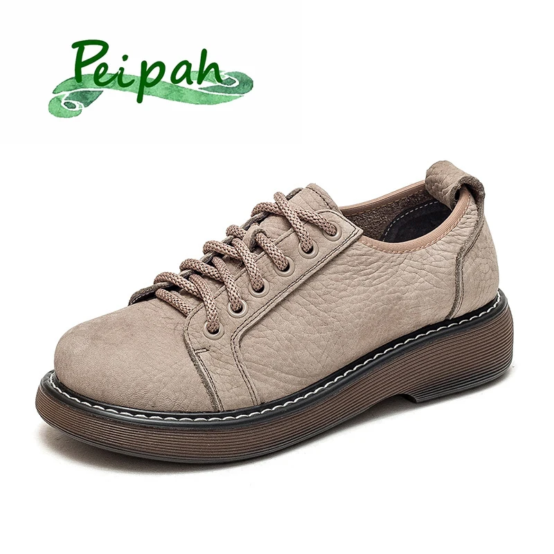PEIPAH New design Women Genuine Leather Ballet Flats Ladies Lace Up Platform Wedges Shoes For Women Matte Retro Sport Oxfords
PEIPAH New design Women Genuine Leather Ballet Flats Ladies Lace Up Platform Wedges Shoes For Women Matte Retro Sport Oxfords