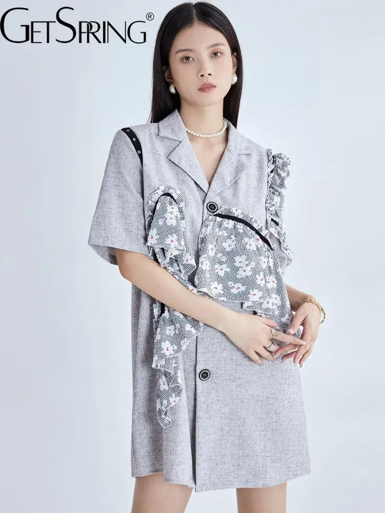 GetSpring Women Dress Irregular Edible Tree Fungus Patchwork Single Breasted Blazer Dress Fashion Short Sleeve Girls Dresses New
GetSpring Women Dress Irregular Edible Tree Fungus Patchwork Single Breasted Blazer Dress Fashion Short Sleeve Girls Dresses New