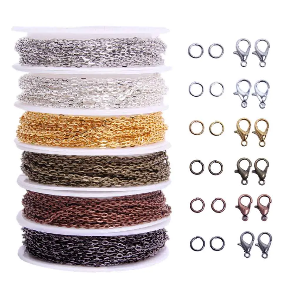 6 Colors 3 Meters / Roll Cable Chain For Chain Necklace Diy Jewelry Materials Iron Rings Buttons Cable Chain Necklace Diy Crafts
6 Colors 3 Meters / Roll Cable Chain For Chain Necklace Diy Jewelry Materials Iron Rings Buttons Cable Chain Necklace Diy Crafts