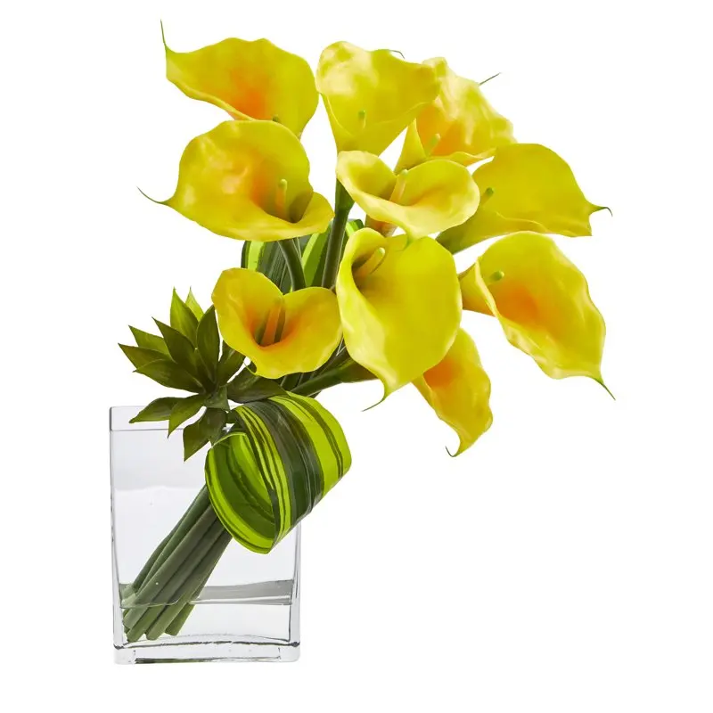 

20 ft. ft. Calla Lily & Succulent Bouquet Artificial Arrangement