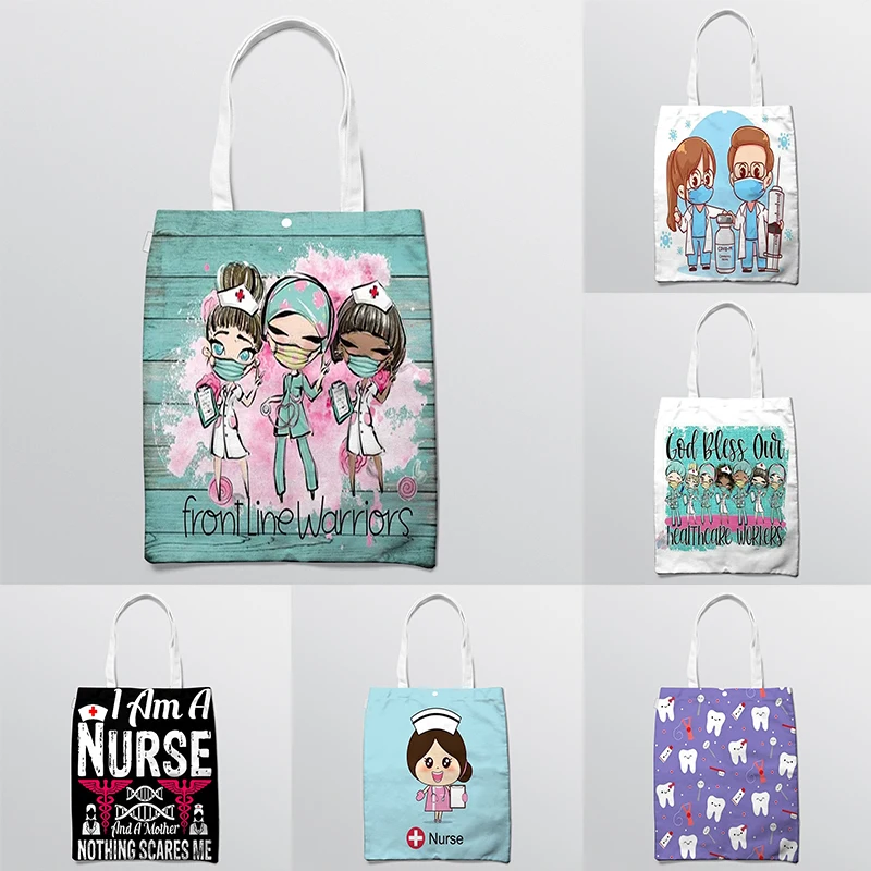 Shoulder Bag Cartoon Dentist Nurse Girl Shopping Tote Canvas School Beach Women Handbag Large Capacity Storage Eco New Arrival
Shoulder Bag Cartoon Dentist Nurse Girl Shopping Tote Canvas School Beach Women Handbag Large Capacity Storage Eco New Arrival