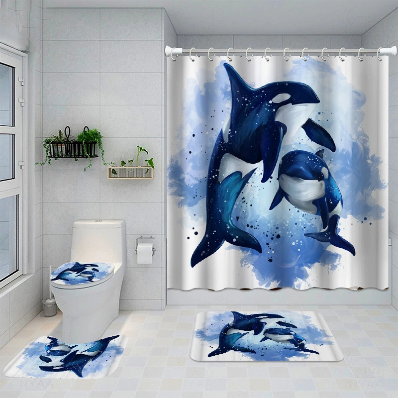 Bathroom Decor Waterproof Shower Curtain Set Toilet Seat Cover Non-Slip Bath Mat Rug Carpet Polyester Fabric Washable
Bathroom Decor Waterproof Shower Curtain Set Toilet Seat Cover Non-Slip Bath Mat Rug Carpet Polyester Fabric Washable