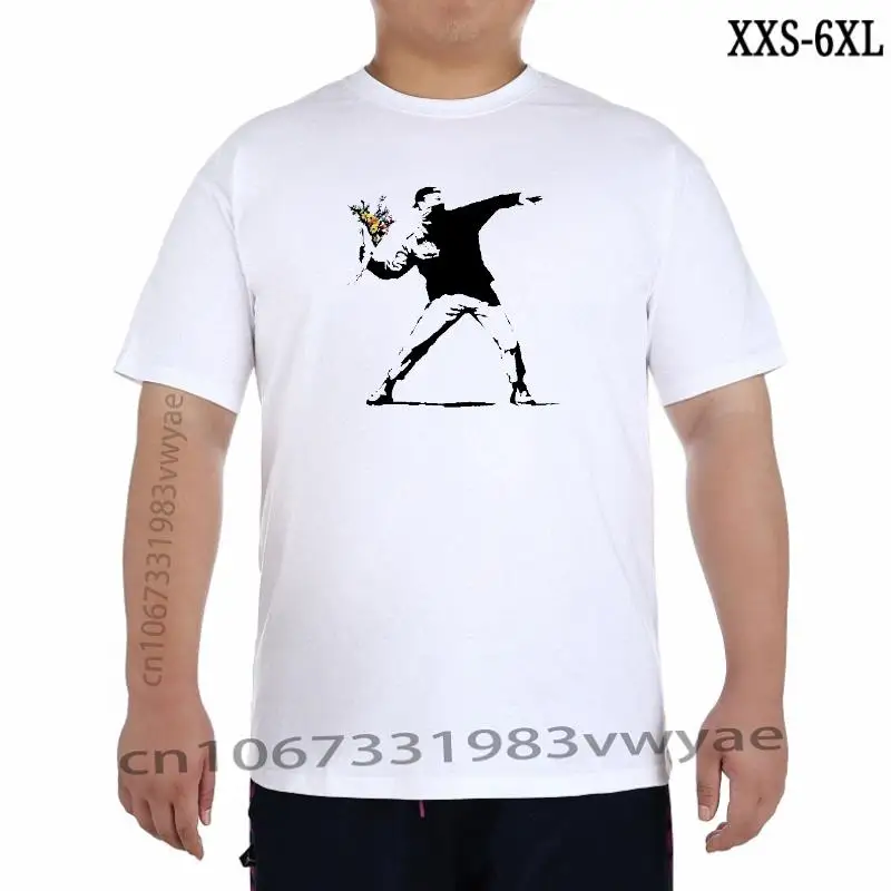Swag Banksy Flower Thrower T Shirts 100% Cotton Fabric Men Tshirt Mens Tshirts Novelty Street Art Designer Rebel Tees Oversize
Swag Banksy Flower Thrower T Shirts 100% Cotton Fabric Men Tshirt Mens Tshirts Novelty Street Art Designer Rebel Tees Oversize