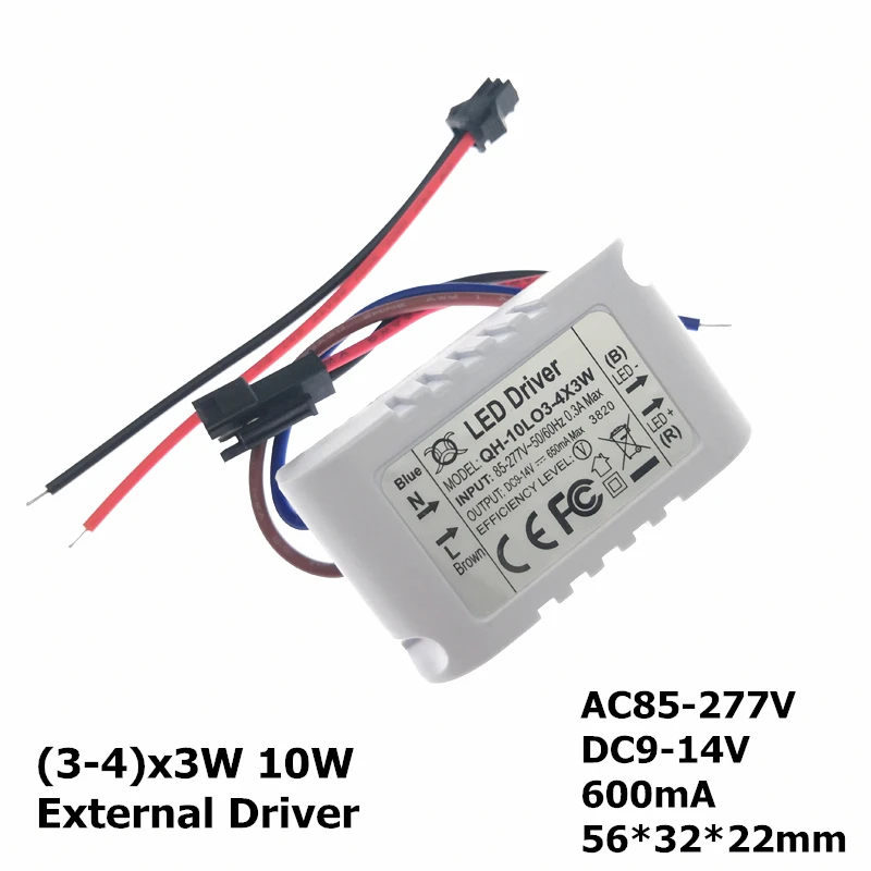 10pcs 3-4x3W 600mA LED Driver 3x3w 4x3w Constant Current Isolation Lighting Transformer for ceiling light lamps 
10pcs 3-4x3W 600mA LED Driver 3x3w 4x3w Constant Current Isolation Lighting Transformer for ceiling light lamps