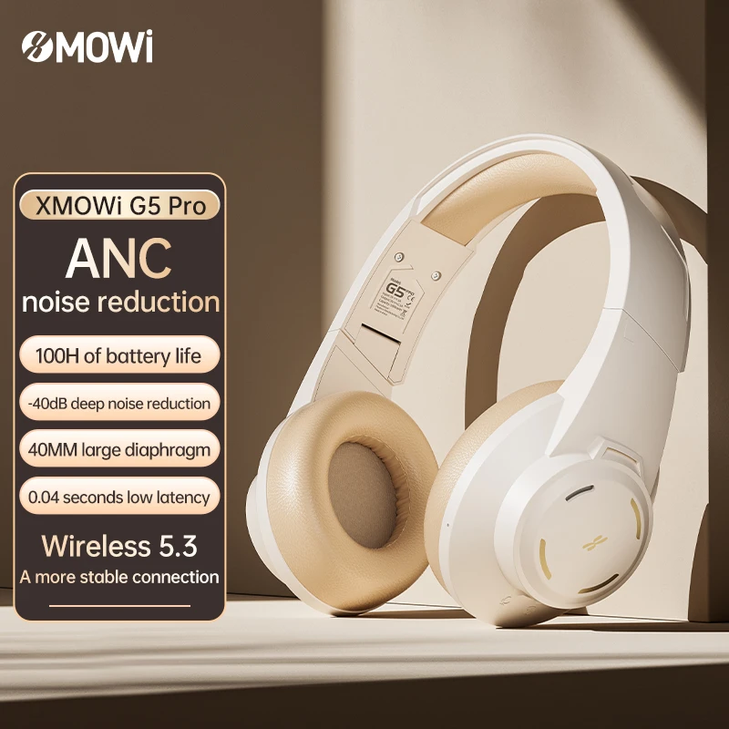 Складная Беспроводная гарнитура xMOWi G5pro с шумоподавлением, 40 дБ, Bluetooth 5,3, с микрофоном
Складная Беспроводная гарнитура xMOWi G5pro с шумоподавлением, 40 дБ, Bluetooth 5,3, с микрофоном