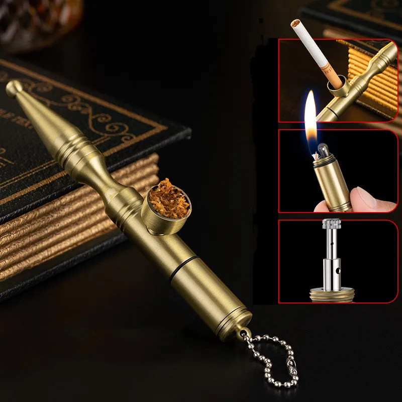 Creative Personality Smoke Tube Kerosene Lighter Two-in-one Multi-function Cigarette Holder Lighter Outdoor Portable Men Lighter
Creative Personality Smoke Tube Kerosene Lighter Two-in-one Multi-function Cigarette Holder Lighter Outdoor Portable Men Lighter