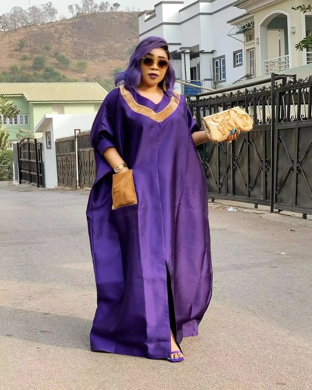 African Dresses for Women Spring Autumn African Women Short Sleeve V-neck Polyester Purple Long Dress African Clothes Women
African Dresses for Women Spring Autumn African Women Short Sleeve V-neck Polyester Purple Long Dress African Clothes Women