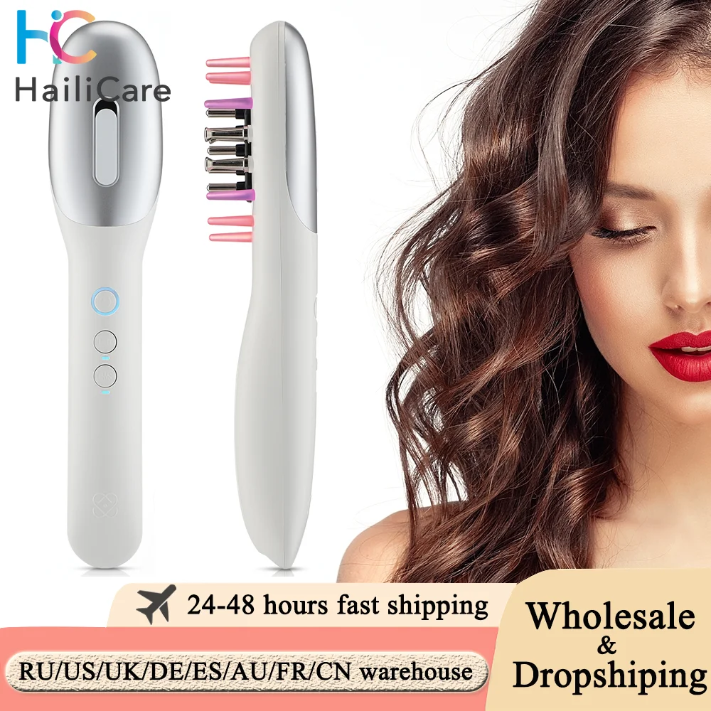 EMS RF Electric Hair Growth Massage Comb High Frequency Red Blue Light Anti-Hair Loss Dense Hair Comb Vibration Scalp Massager
EMS RF Electric Hair Growth Massage Comb High Frequency Red Blue Light Anti-Hair Loss Dense Hair Comb Vibration Scalp Massager