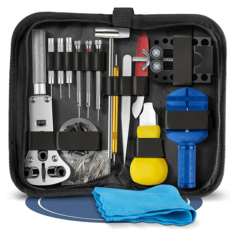 Высококачественный инструмент для часов-набор инструментов для часовщика из 148 частей-с открывалкой для часов для замены батареи и уплотне... 
Высококачественный инструмент для часов-набор инструментов для часовщика из 148 частей-с открывалкой для часов для замены батареи и уплотне...