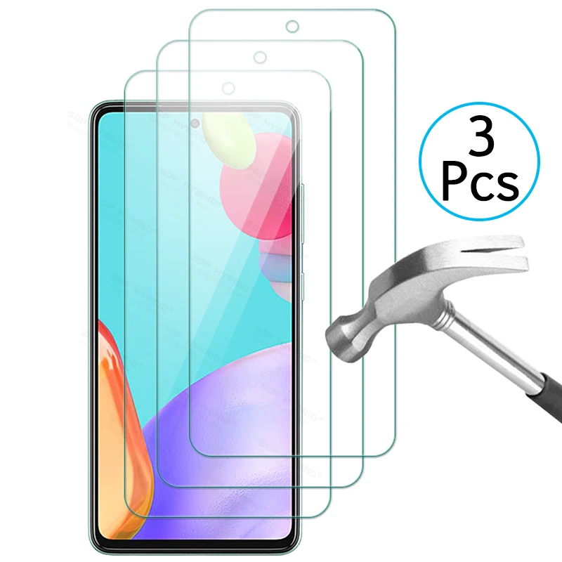 

3 Sheets Screen Protector Glas For Samsung Galaxy A52 A52s 5G A51 A03S A22 A12 A32 A72 M12 M52 M32 Transparent Clean Sklo Cover