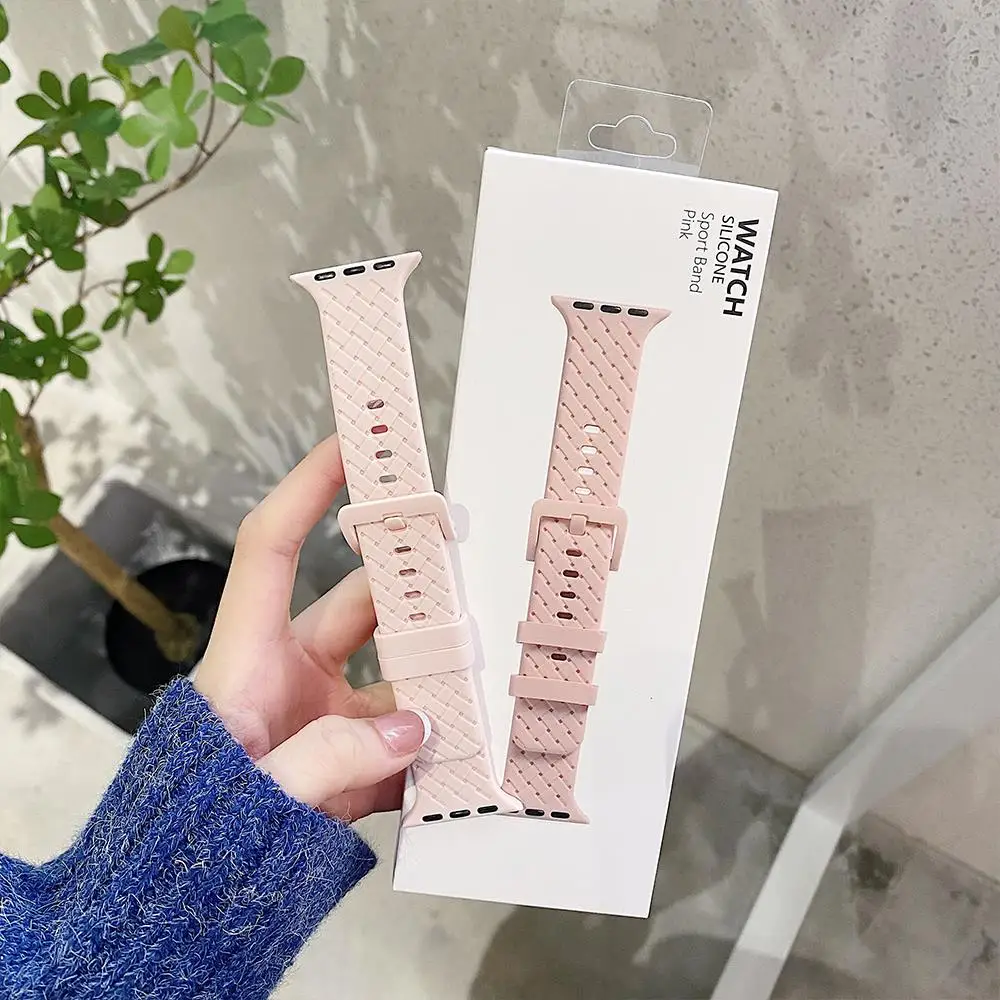 Ремешок силиконовый для Apple Watch band 44 мм 40 мм 45 мм 41 мм 42 мм 38 мм, плетеный браслет для наручных часов Correa iWatch Series 7 6 SE 5 4 3
Ремешок силиконовый для Apple Watch band 44 мм 40 мм 45 мм 41 мм 42 мм 38 мм, плетеный браслет для наручных часов Correa iWatch Series 7 6 SE 5 4 3