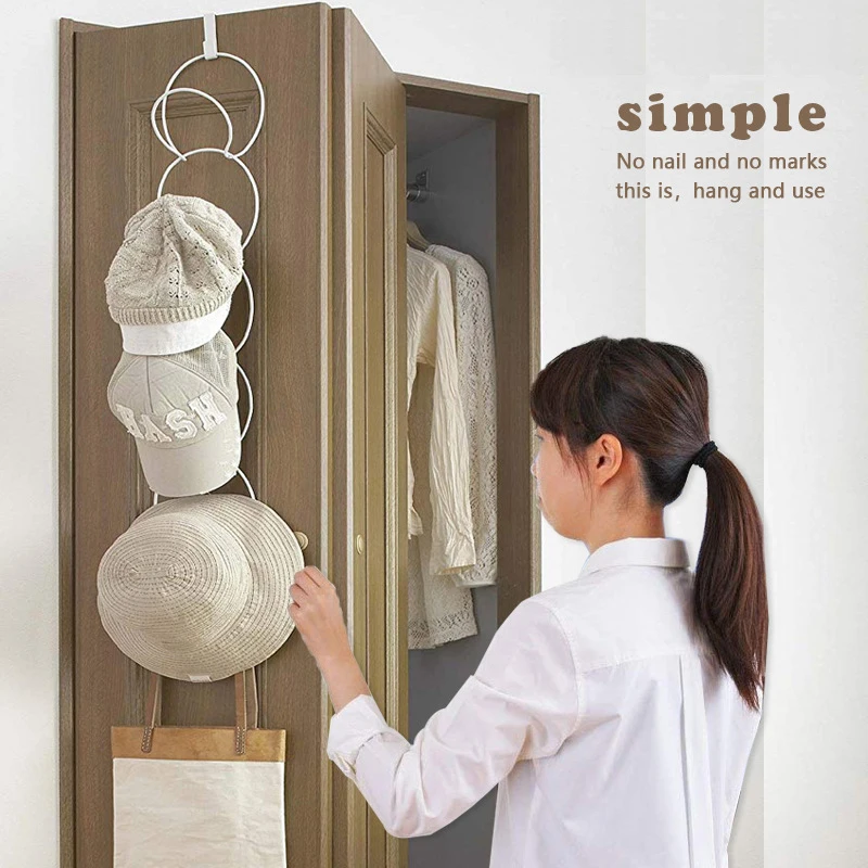 Iron Art No Punching Hat Storage Rack Hanger Clothes Hook Wardrobe Bag Door Rear Hook 5-Layer Organization Rack Cloth Shelf New
Iron Art No Punching Hat Storage Rack Hanger Clothes Hook Wardrobe Bag Door Rear Hook 5-Layer Organization Rack Cloth Shelf New
