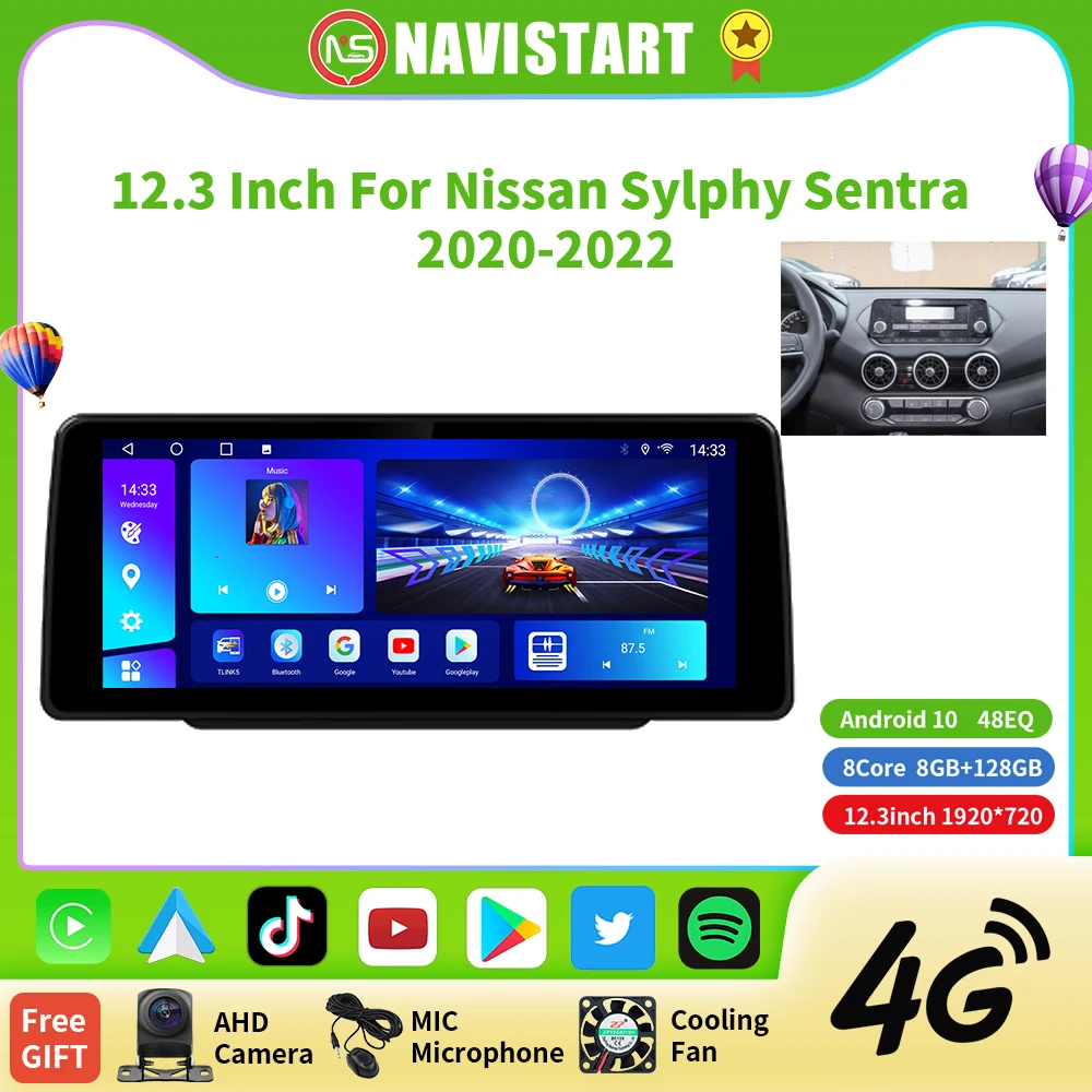 NAVISTART 12,3 дюймовый автомобильный радиоприемник для Nissan Sylphy Sentra 2020-2022 Android Авто Carplay мультимедийный видеоплеер навигация GPS 
NAVISTART 12,3 дюймовый автомобильный радиоприемник для Nissan Sylphy Sentra 2020-2022 Android Авто Carplay мультимедийный видеоплеер навигация GPS