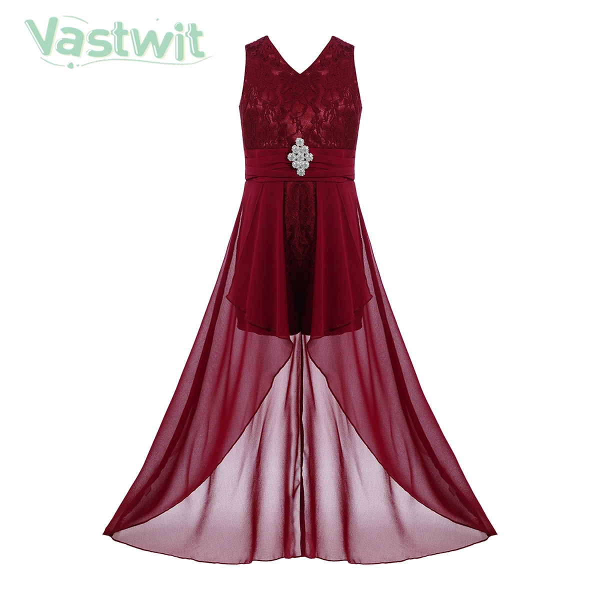 Girls Sheer Lace Leotard Party Dress V Neck Sleeveless Chiffon Layered Dresses with Pin for Wedding Birthday Party Prom
Girls Sheer Lace Leotard Party Dress V Neck Sleeveless Chiffon Layered Dresses with Pin for Wedding Birthday Party Prom