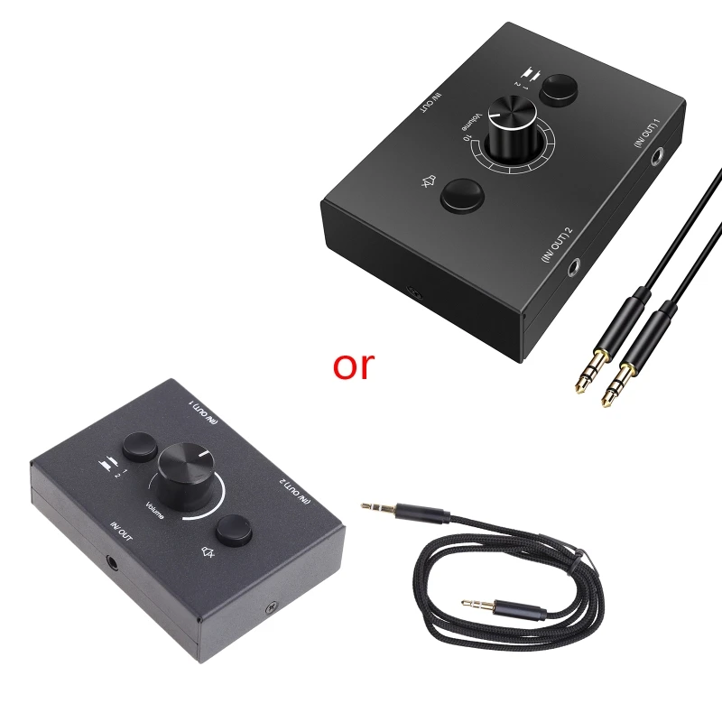 Stereo Switch Switcher 2 Input 1 Output / 1 Input 2 Out Sharing Active Speakers and Headphones Drop Shipping 
Stereo Switch Switcher 2 Input 1 Output / 1 Input 2 Out Sharing Active Speakers and Headphones Drop Shipping