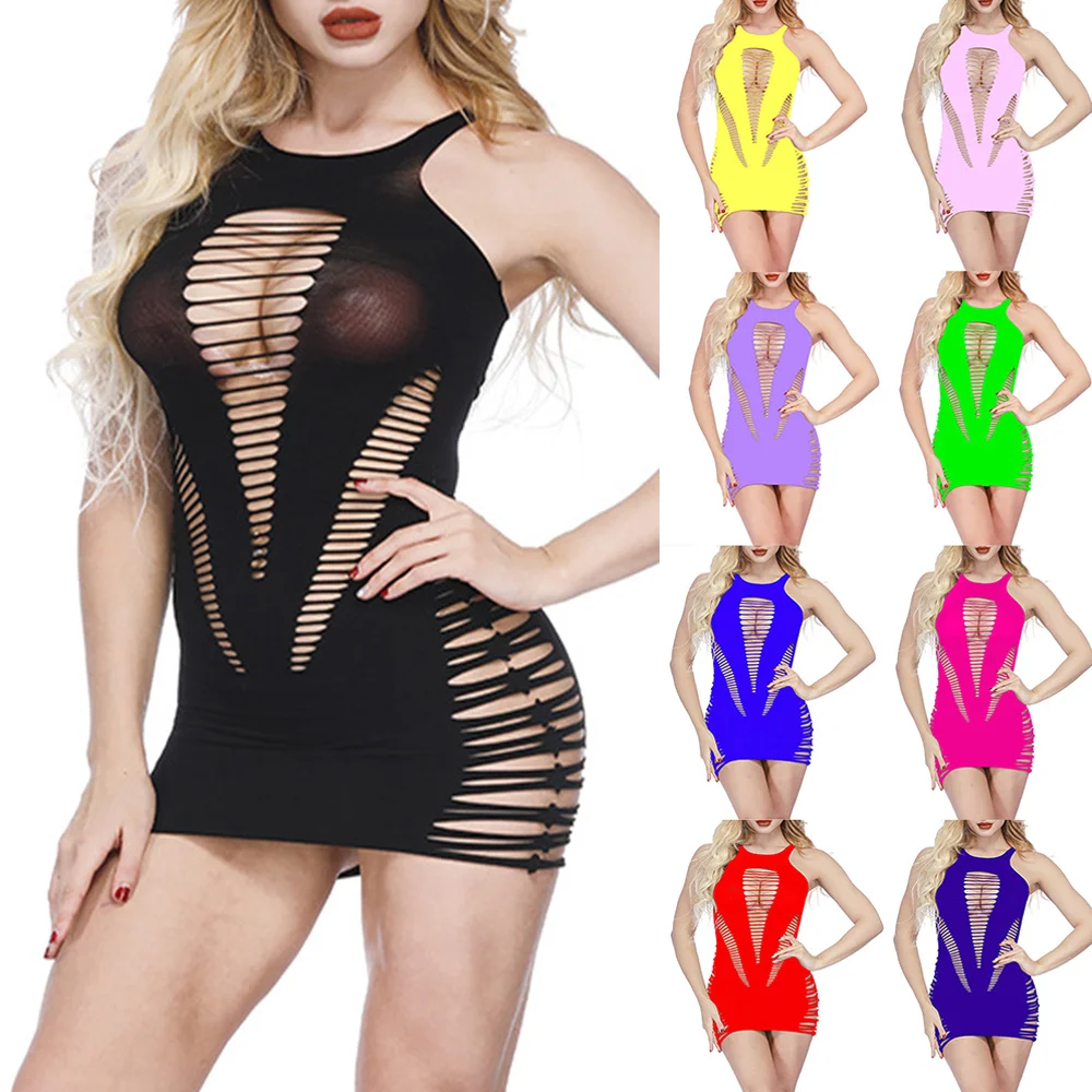 Womens Mesh Dress Sexy Body Stocking Sexy Lingerie Club Hollow Out Bodysuit Fishnet Babydoll Underwear See-through Bikini
Womens Mesh Dress Sexy Body Stocking Sexy Lingerie Club Hollow Out Bodysuit Fishnet Babydoll Underwear See-through Bikini